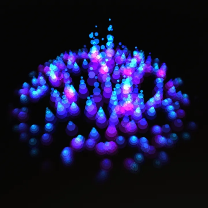 Portfolio detail image 3 for 音頻視覺化 - 賽博圓場 (Audio Visualization - Cyber Round)